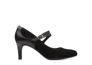 Dancer Reece Black Suede Mary Jane Pump