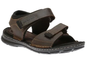 Darwyn Brown Leather Quarter-Strap Sports Sandal
