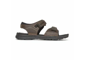 Darwyn Brown Leather Quarter-Strap Sports Sandal
