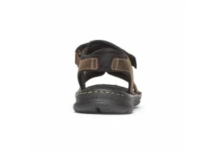 Darwyn Brown Leather Quarter-Strap Sports Sandal