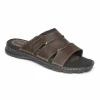 Darwyn Brown Leather Slide Sandal
