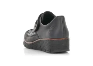 Deserto Black Print Wedge Loafer