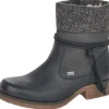 Eagle Black Grey Knit Ankle Boot