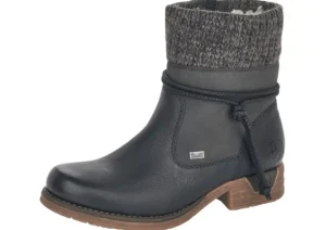 Eagle Black Grey Knit Ankle Boot