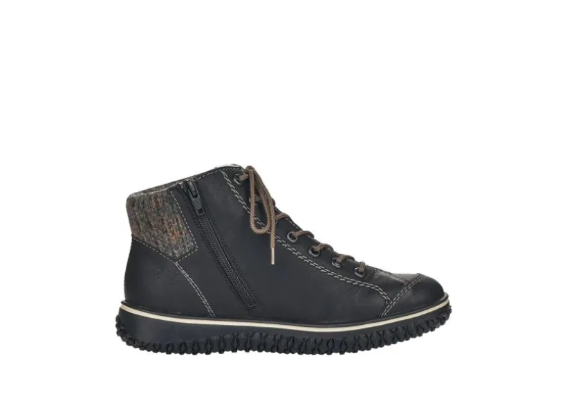 eagle_black_knit_laceup_a_1.webp Eagle Black Knit Lace-Up Ankle Boot