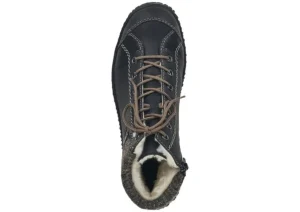 Eagle Black Knit Lace-Up Ankle Boot