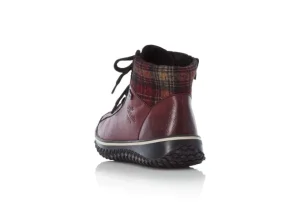 Eagle Wine Tartan Lace-Up Ankle Boot