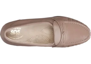 Easier Mocha Leather Slip On Wedge Loafer