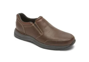 Edge Hill 2 Brown Leather Double Gore Slip-On Casual Dress Shoe