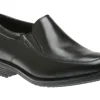 Essential Details Black Leather Waterproof Slip-On Dress Shoe