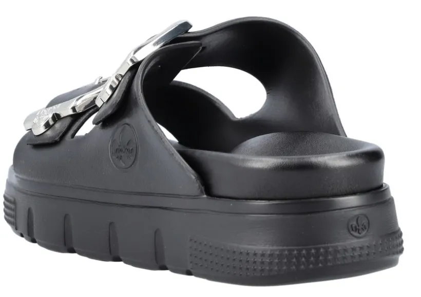 eva_black_double_strap_si_2.webp Eva Black Double Strap Silver Buckle Slide Sandal