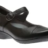 Fawna Black Leather Mary Jane