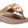 Fino Rose Gold Leather Thong Sandal