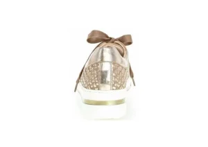 66.499.30 Florenz Taupe Gold Metallic Platform Sneaker