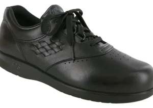 Freetime Black Leather Walking Shoe