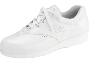 Freetime White Leather Walking Shoe