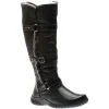 Gabrielle 2 Wide Calf Black Leather Tall Boot