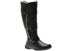 Gabrielle 2 Wide Calf Black Leather Tall Boot