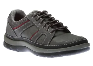 Get Your Kicks Grey Leather Wide Width Mudguard Blucher Sneaker