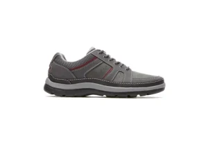 Get Your Kicks Grey Leather Wide Width Mudguard Blucher Sneaker