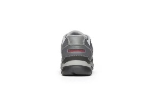Get Your Kicks Grey Leather Wide Width Mudguard Blucher Sneaker