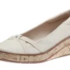 Gigi Metallic Linen Wedge Loafer