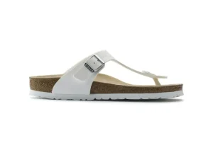 Gizeh Birko-Flor White Thong Sandal
