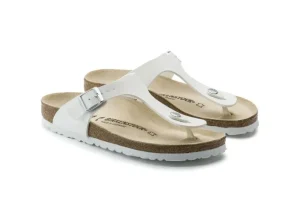 Gizeh Birko-Flor White Thong Sandal