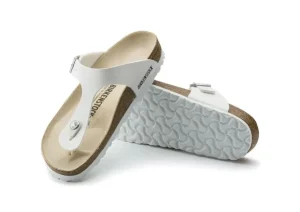 Gizeh Birko-Flor White Thong Sandal