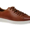 GrandPru00f8 Brown Leather Lace-Up Tennis Sneaker