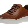 GrandPru00f8 Rally Laser Cut Tan Brown Leather Lace-Up Sneaker