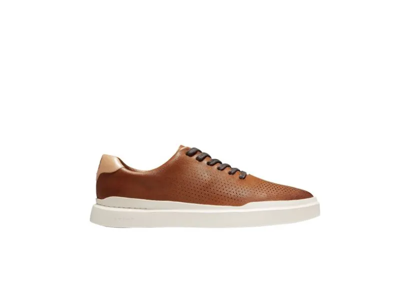 grandpruf_rally_laser_cut_1.webp GrandPru00f8 Rally Laser Cut Tan Brown Leather Lace-Up Sneaker