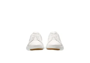 GrandPru00f8 White Leather Lace-Up Tennis Sneaker