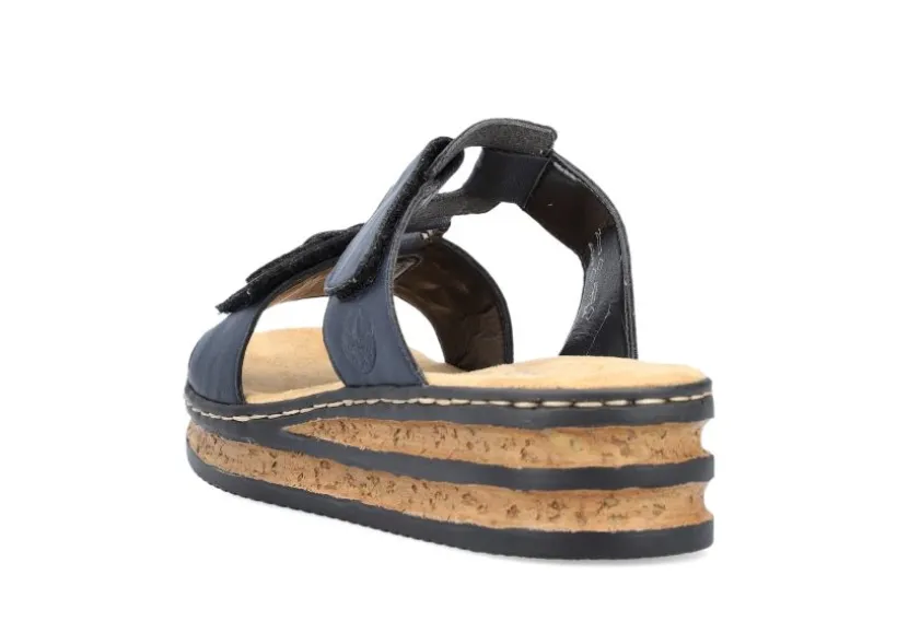 gurgano_navy_embossed_wed_2.webp Gurgano Navy Embossed Wedge Slide Sandal