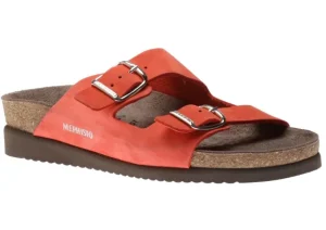 Harmony Coral Nubuck Leather Slide Sandal