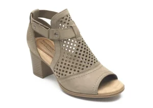 Hattie Hi Cuff Taupe Nubuck Sandal