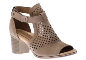 Hattie Hi Cuff Taupe Nubuck Sandal