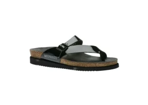 Helen Black Patent Thong Sandal