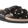 Helen Flower Black Thong Sandal