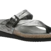Helen Metallic Grey Thong Sandal