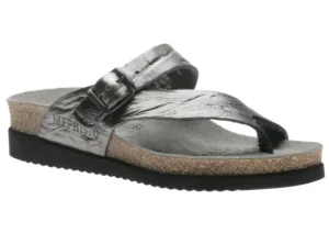 Helen Metallic Grey Thong Sandal