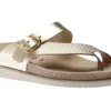 Helen Mix Gold Flash Leather Thong Sandal