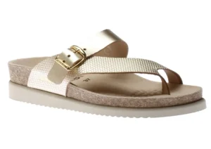 Helen Mix Gold Flash Leather Thong Sandal