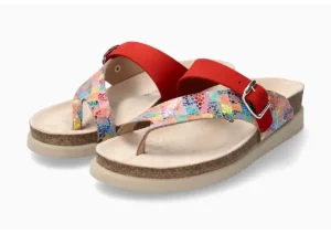 Helen Mix Multicolour Red Thong Sandal