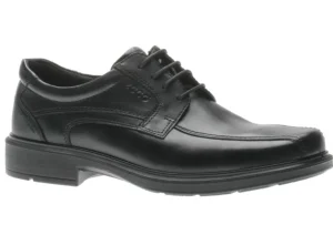 Helsinki Black Leather Lace-Up Dress Shoe