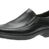 Helsinki Black Leather Slip-On Dress Shoe