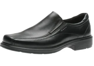 Helsinki Black Leather Slip-On Dress Shoe