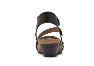 Hollywood 4-Strap Black Sandal