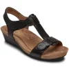 Hollywood T-Strap Black Sandal