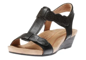 Hollywood T-Strap Black Sandal